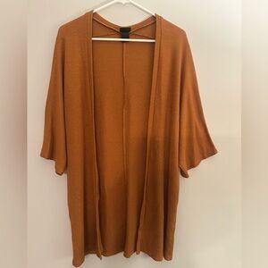 Women's Open Front Cardigan - Burnt Orange